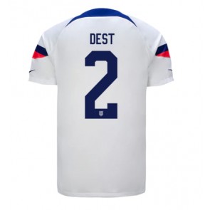 United States Sergino Dest #2 Replica Home Stadium Shirt World Cup 2022 Short Sleeve